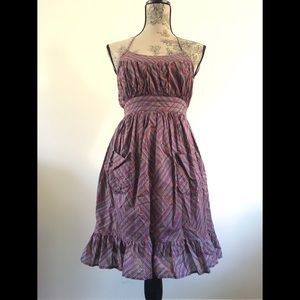 Urban Outfitters color dot halter dress; Size S